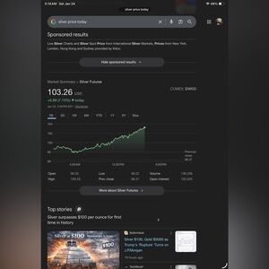 Silver Is Over $100 per oz